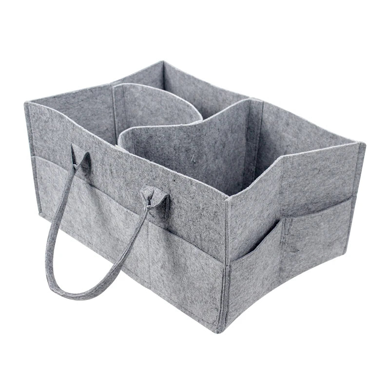 Cesto Organizador de Fraldas para Bebés 1/2, Bolsa Porta-objetos Portátil para Mesa de Mudança e Carro, Caixas de Armazenamento Essenciais para Berçário, Bolsas de Fraldas