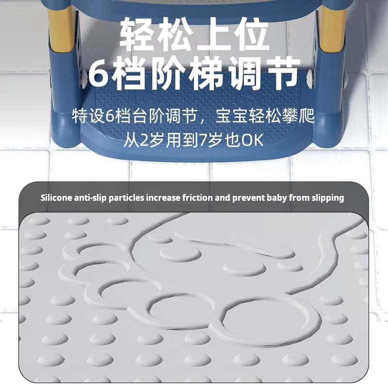 Children'S Toilet Baby Portable Toilet Seat Children'S Foldable Auxiliary Toilet Ladder Toilet Training Potty Ladder for Kids