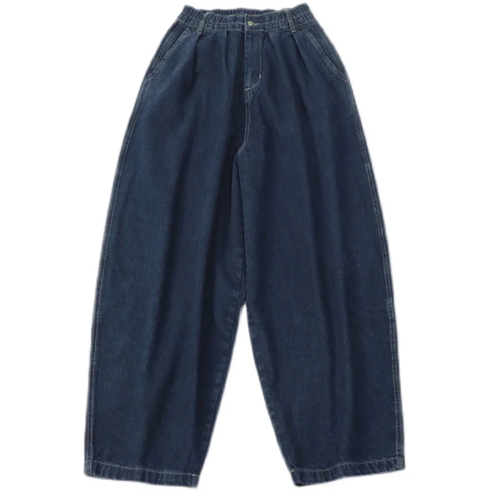 Straight Jeans Men Blue Loose Denim Trousers Neutral Y2K Jean Streetwear Casual Wide Jeans Mans Women Pants Men Baggy Men Jeans
