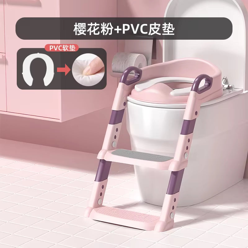 Children'S Toilet Baby Portable Toilet Seat Children'S Foldable Auxiliary Toilet Ladder Toilet Training Potty Ladder for Kids