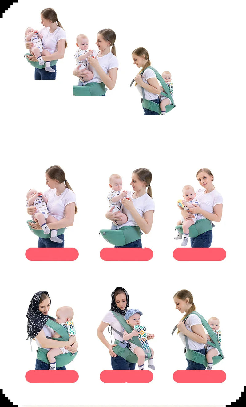 0-48 Months Ergonomic Baby Carrier Backpack with Hip Seat for Newborn Multi-Function Infant Sling Wrap Waist Stool Baby Kangaroo