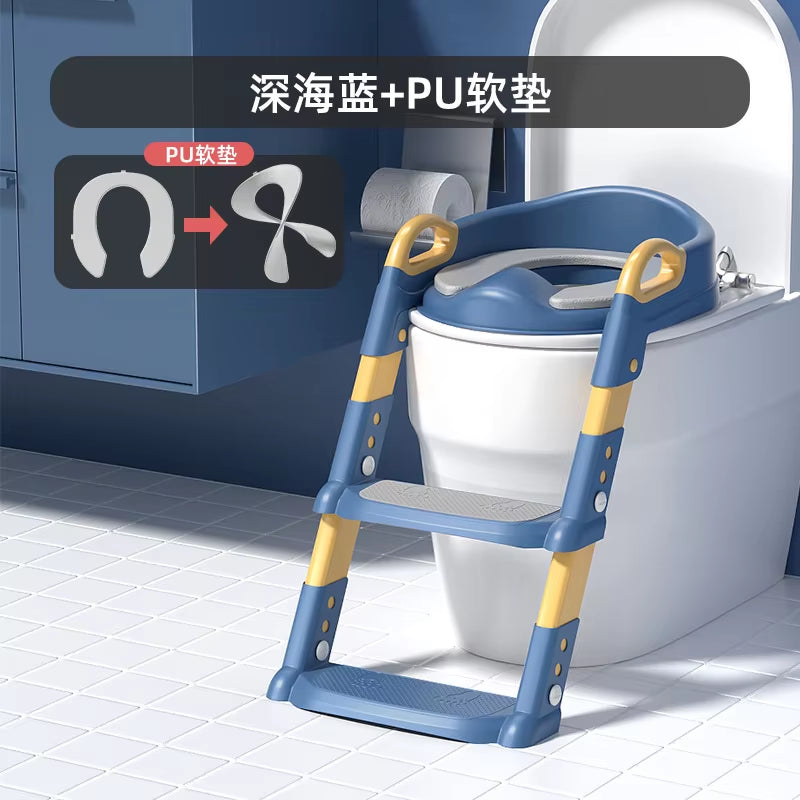 Children'S Toilet Baby Portable Toilet Seat Children'S Foldable Auxiliary Toilet Ladder Toilet Training Potty Ladder for Kids