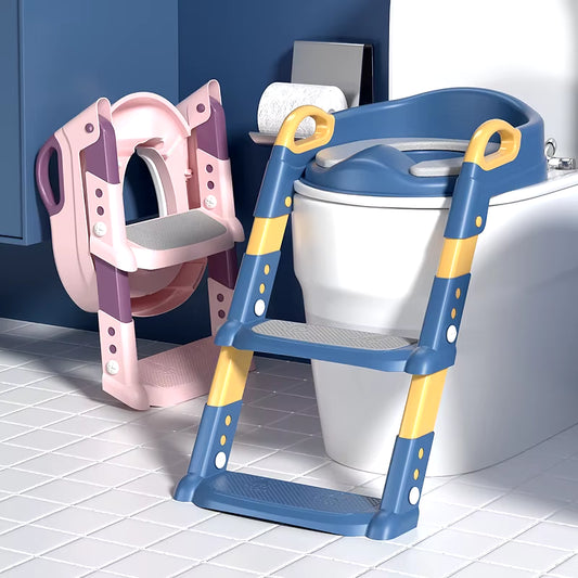Children'S Toilet Baby Portable Toilet Seat Children'S Foldable Auxiliary Toilet Ladder Toilet Training Potty Ladder for Kids