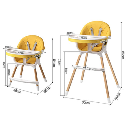 Cadeira Alta Multi-Funcional para Bebês Mesa de Jantar para Crianças Banquinho para Bebês Assentos Elevatórios Altura Ajustável para Crianças
