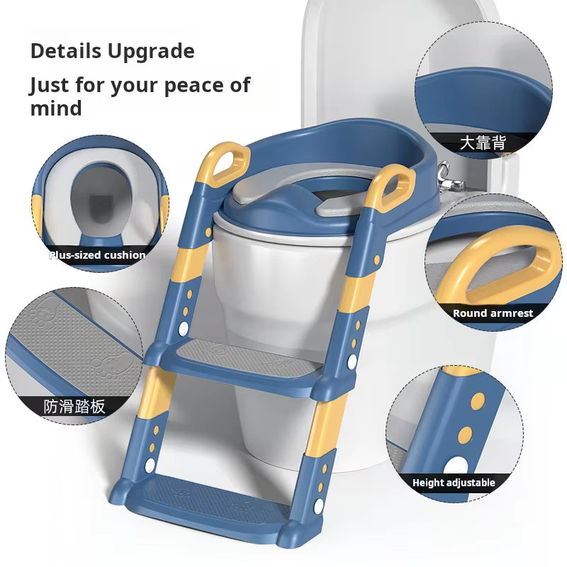 Children'S Toilet Baby Portable Toilet Seat Children'S Foldable Auxiliary Toilet Ladder Toilet Training Potty Ladder for Kids