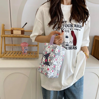 Sanrio Cute Cartoon Large Capacity Makeup Bag Small Outdoor Waterproof Portable Handheld Travel Storage Bag