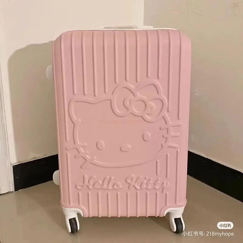 Sanrio Hello Kitty Luggage Kawaii Anime Trolley Case Universal Wheel Female Student Travel Suitcase Cute Gifts 20-Inch 24 Inch