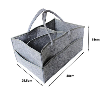Cesto Organizador de Fraldas para Bebés 1/2, Bolsa Porta-objetos Portátil para Mesa de Mudança e Carro, Caixas de Armazenamento Essenciais para Berçário, Bolsas de Fraldas