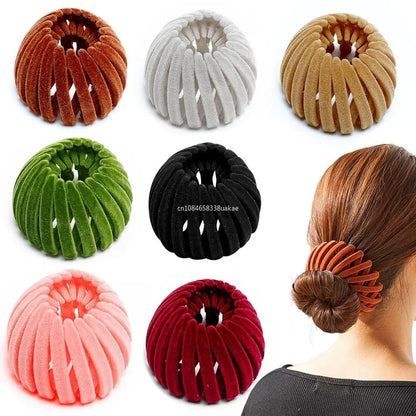 1Pcs Women Hair Claws Horsetail Buckle Bird Nest Expanding Hairband Lazy Man Hair Curler Hair Accessories Clips Snap Headwear