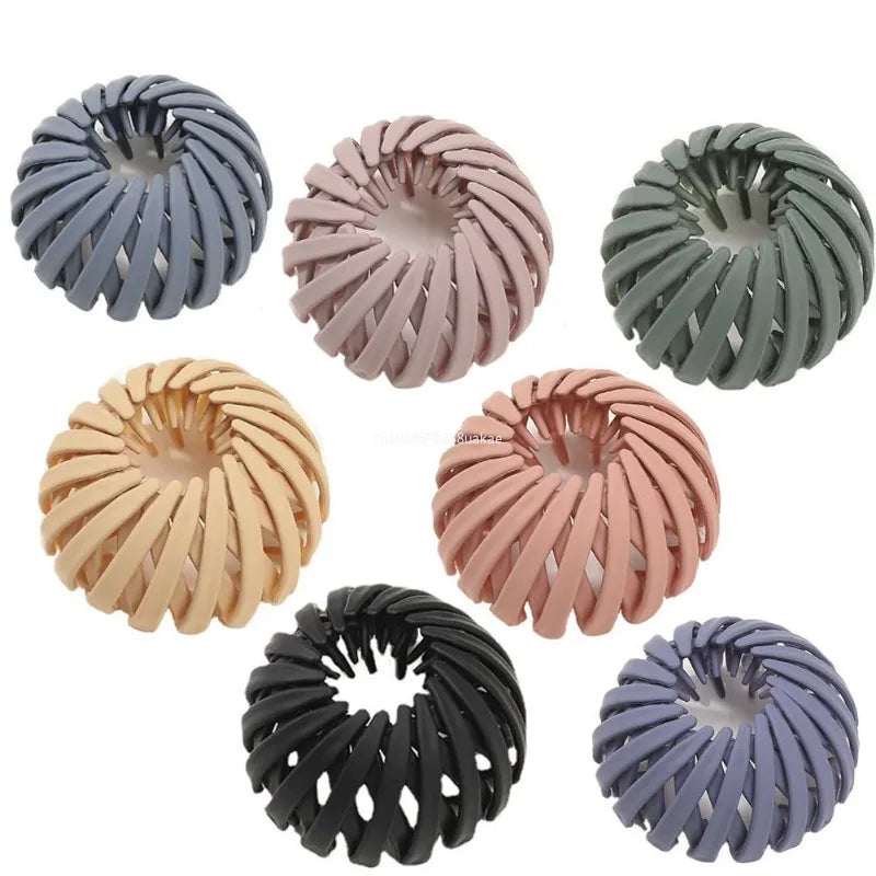 1Pcs Women Hair Claws Horsetail Buckle Bird Nest Expanding Hairband Lazy Man Hair Curler Hair Accessories Clips Snap Headwear