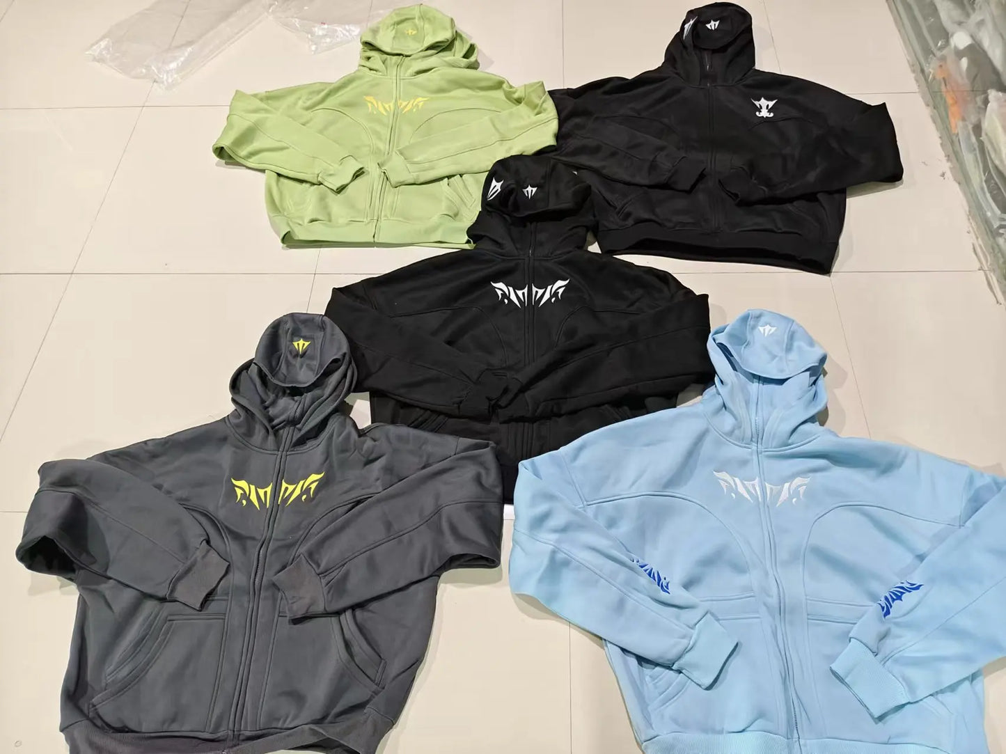 Y2K Vintage Zip up Hoodie Fashion Printed Pattern Double Hat Cold Resistant Design Sweatshirt Oversized Gothic Men Women Clothes