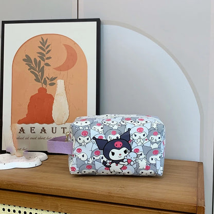 Sanrio Cute Cartoon Large Capacity Makeup Bag Small Outdoor Waterproof Portable Handheld Travel Storage Bag