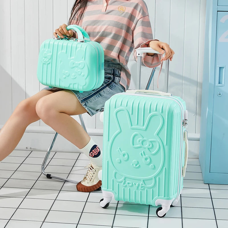 Sanrio Hello Kitty Luggage Kawaii Anime Trolley Case Universal Wheel Female Student Travel Suitcase Cute Gifts 20-Inch 24 Inch