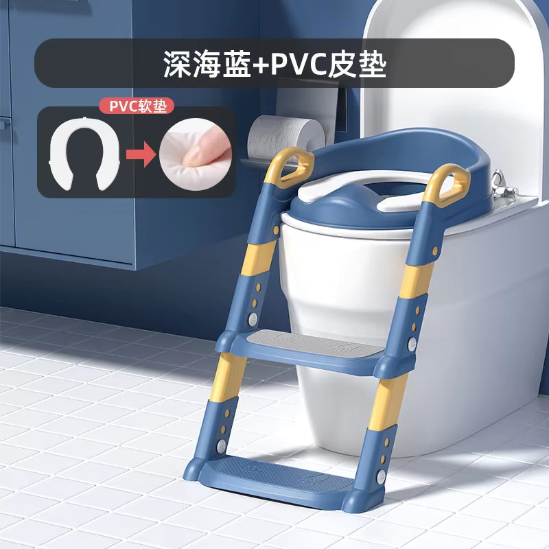 Children'S Toilet Baby Portable Toilet Seat Children'S Foldable Auxiliary Toilet Ladder Toilet Training Potty Ladder for Kids