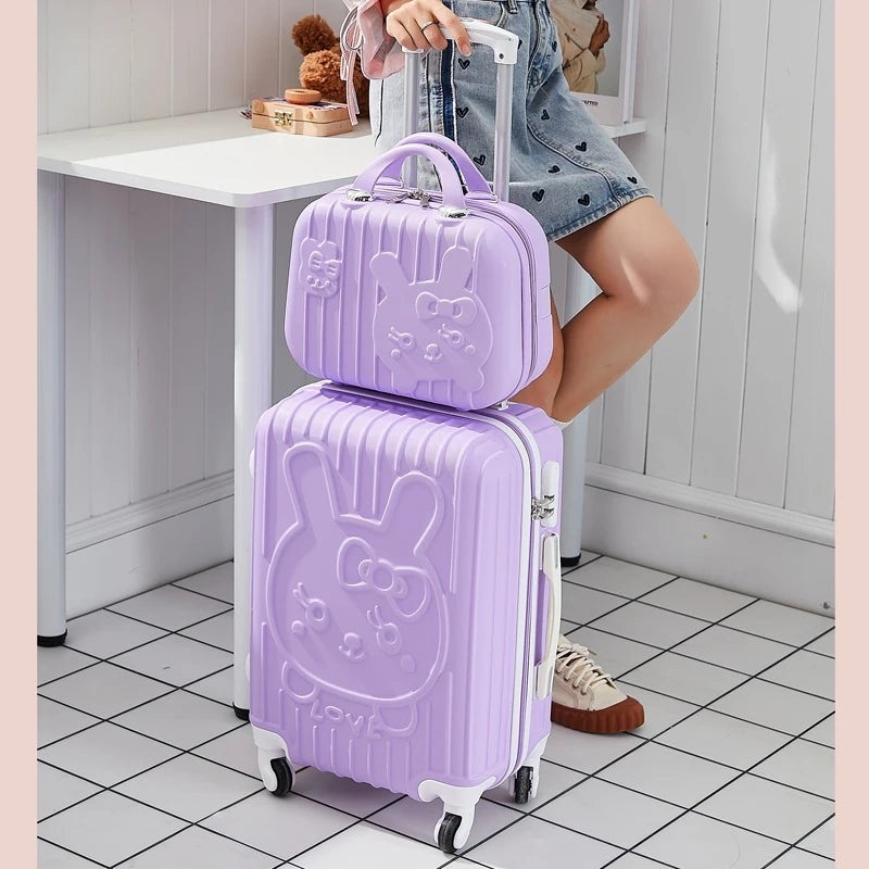 Sanrio Hello Kitty Luggage Kawaii Anime Trolley Case Universal Wheel Female Student Travel Suitcase Cute Gifts 20-Inch 24 Inch