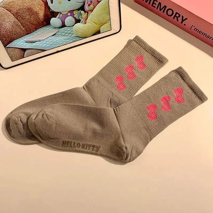 Hello Kitty Winter Autumn Warm Socks Children Long Socks Women Girls Costume Accessories Hello Kitty Things Y2K Sock 2024